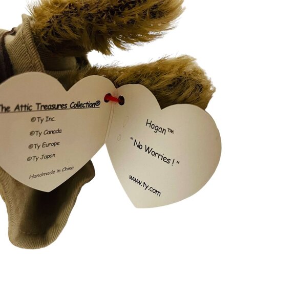 TY Attic Treasures Hogan the Kangaroo Bunny Plush With Hat & Vest Brown 10" - Picture 4 of 10